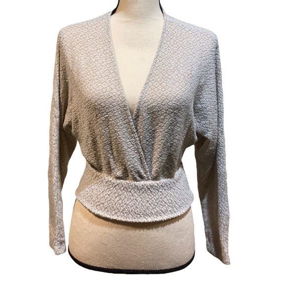 Urban Outfitters Sweaters - Urban Outfitters Beige V Neck Sweater Top